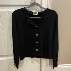 Bimba y Lola black T-shirt with buttons